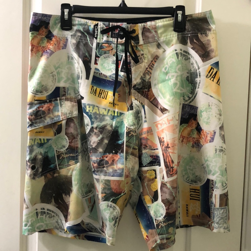 DA HUI Men’s Board Shorts, Sz 34